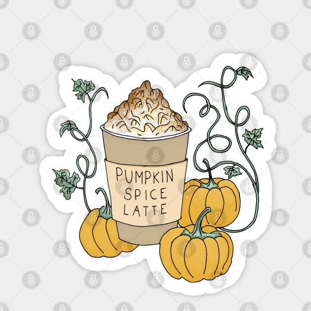 Pumpkin Spice Latte Drink Sticker by PrintablesPassions